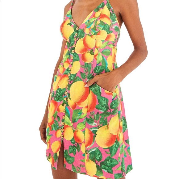 Farm Rio Orange Sunset Mini Dress NWT XL - Picture 3 of 3